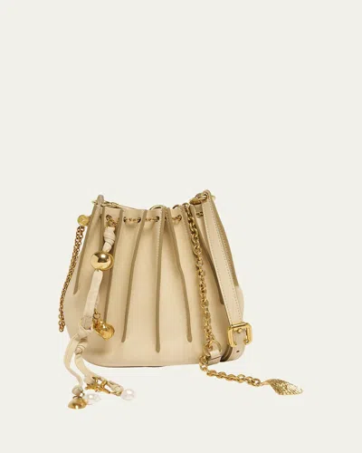 CHLOÉ SEA TREASURES PLEATED CROSSBODY BAG IN LEATHER