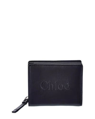 CHLOÉ CHLOÉ SENSE LEATHER COMPACT WALLET