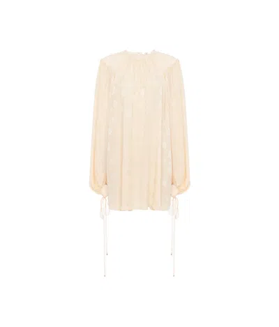 CHLOÉ JACQUARD SILK MINI DRESS
