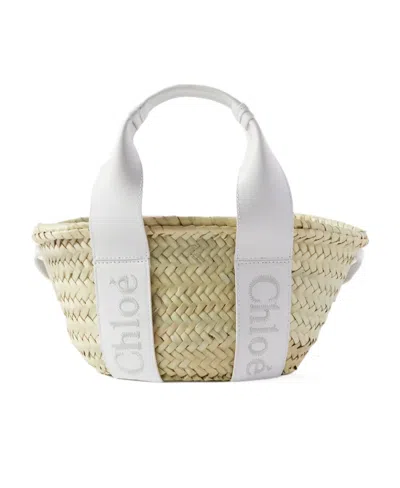 CHLOÉ SMALL CHLOÉ SENSE RAFFIA TOTE BAG