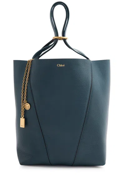 CHLOÉ CHLOE SPIN MEDIUM GRAINED LEATHER TOTE