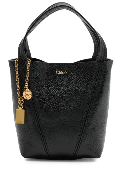 CHLOÉ CHLOE SPIN SMALL GRAINED LEATHER TOTE