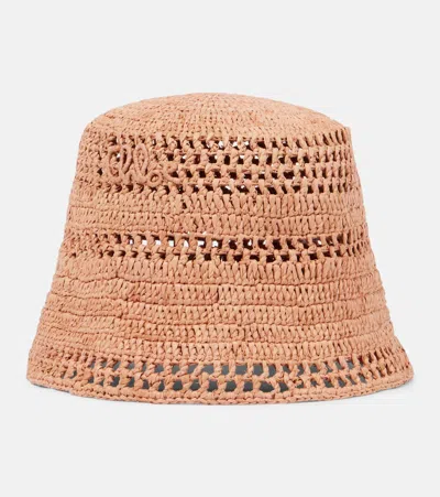 CHLOÉ CHLOÉ SUNSET RAFFIA BUCKET HAT
