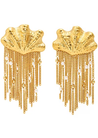 CHLOÉ CHLOE THE CHLOÉ SHELLS FRINGED DROP EARRINGS