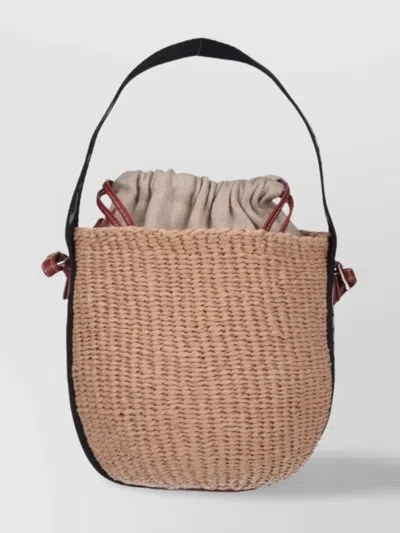 CHLOÉ TOTE BAG WITH DUAL HANDLES AND WOVEN TEXTURE