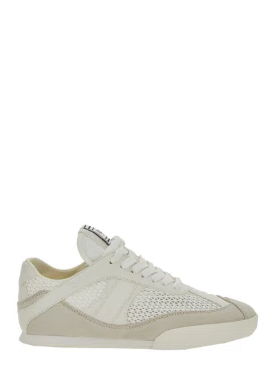 CHLOÉ WOMEN WHITE LACE UP SNEAKERS, 7.5 LUXURY SNEAKERS FOR WOMEN DARVEYS