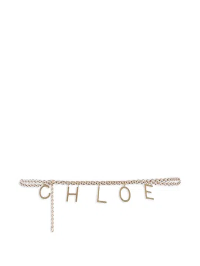 CHLOÉ CHLOE WOMEN "CHLOE" LETTERS BELT