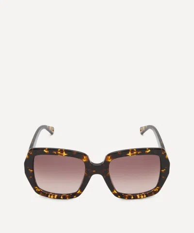 CHLOÉ CHLOE WOMEN'S HAVANA RECTANGULAR SUNGLASSES