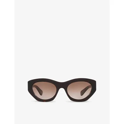 CHLOÉ WOMENS BROWN CH0220S CAT-EYE ACETATE SUNGLASSES