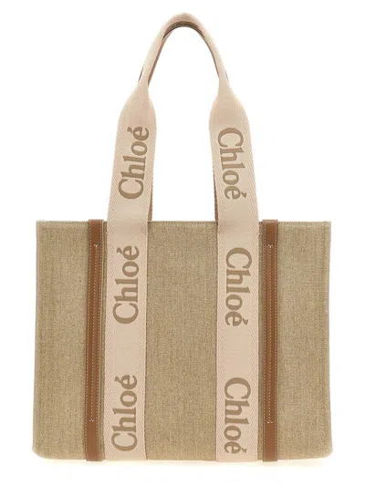 CHLOÉ CHLOÉ 'WOODY MEDIUM' SHOPPING BAG