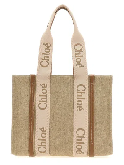 CHLOÉ CHLOÉ 'WOODY MEDIUM' SHOPPING BAG