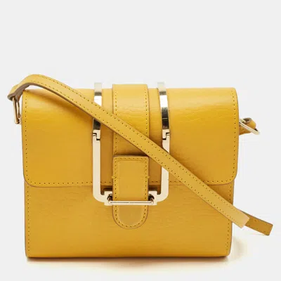 CHLOÉ YELLOW LEATHER BRONTE CROSSBODY BAG