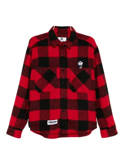 CHOCOOLATE CHECKED BEAR-EMBROIDERED JACKET