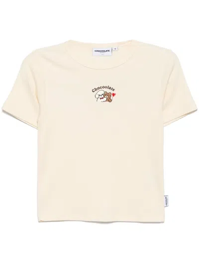 CHOCOOLATE LOGO-EMBROIDERED T-SHIRT