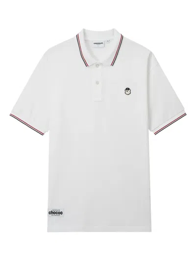 CHOCOOLATE LOGO-PATCH POLO SHIRT