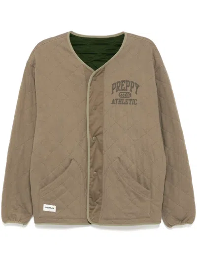 CHOCOOLATE QUILTED ATHLETIC JACKET