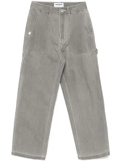 CHOCOOLATE WIDE-LEG WORK JEANS