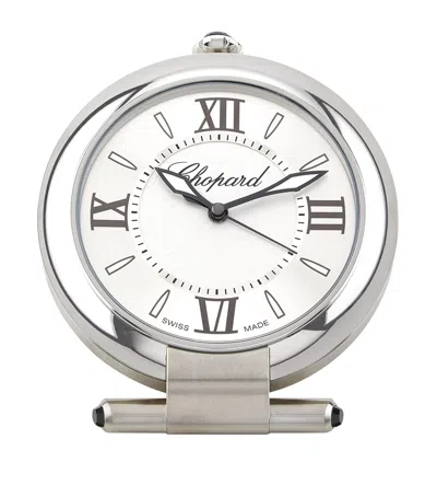 CHOPARD STAINLESS STEEL IMPERIALE ALARM CLOCK 12CM