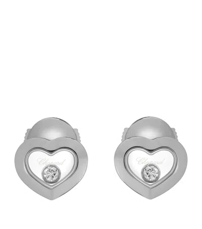 CHOPARD WHITE GOLD AND DIAMOND HAPPY DIAMONDS ICONS EARRINGS