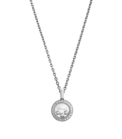CHOPARD WHITE GOLD AND DIAMOND HAPPY DIAMONDS ICONS PENDANT