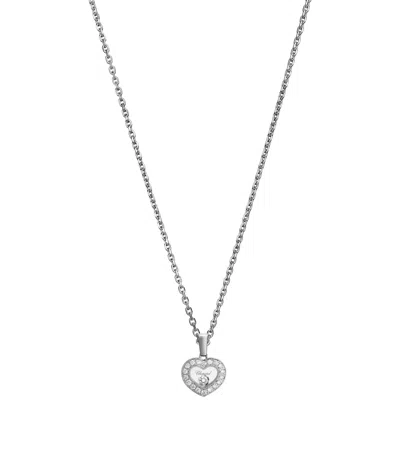 CHOPARD WHITE GOLD AND DIAMOND HAPPY DIAMONDS ICONS PENDANT NECKLACE