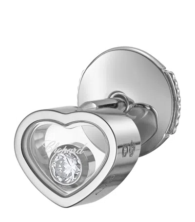 CHOPARD WHITE GOLD AND DIAMOND MY HAPPY HEARTS SINGLE EARRING