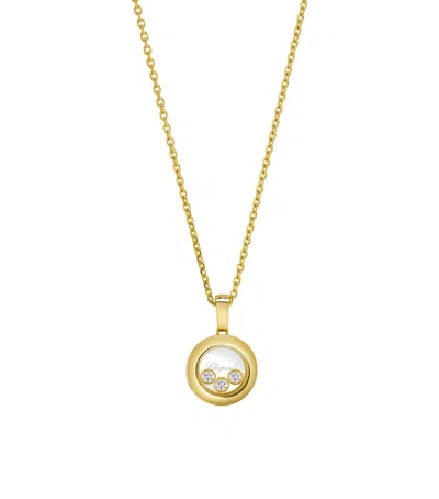 CHOPARD YELLOW GOLD AND DIAMOND HAPPY DIAMONDS ICONS PENDANT NECKLACE