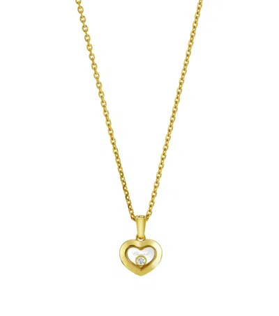 CHOPARD YELLOW GOLD AND DIAMOND HAPPY DIAMONDS ICONS PENDANT NECKLACE