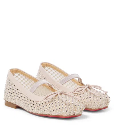 CHRISTIAN LOUBOUTIN BABALLET EMBELLISHED BALLET FLATS