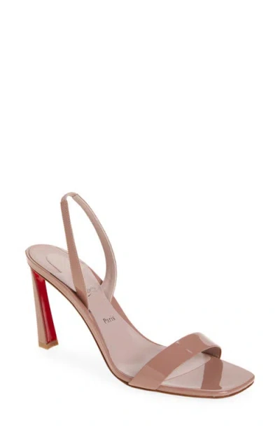 CHRISTIAN LOUBOUTIN CHRISTIAN LOUBOUTIN CONDORA PATENT LEATHER SLINGBACK SANDAL