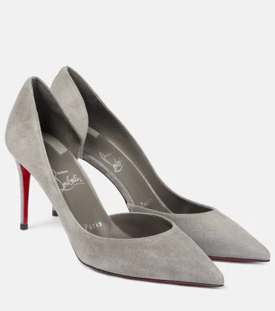CHRISTIAN LOUBOUTIN IRIZIA 85 SUEDE PUMPS
