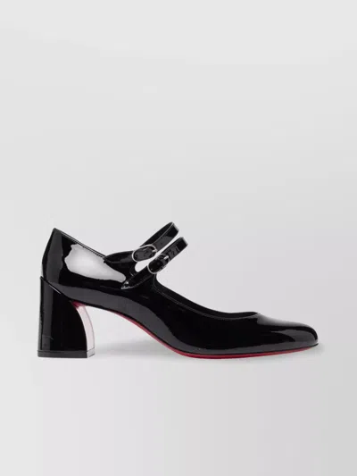 CHRISTIAN LOUBOUTIN LACE-UP BLOCK HEEL SHOES