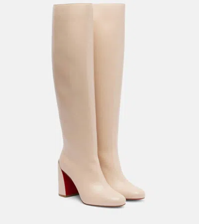 CHRISTIAN LOUBOUTIN LEATHER KNEE-HIGH BOOTS