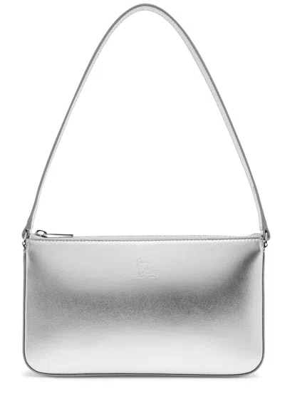 CHRISTIAN LOUBOUTIN CHRISTIAN LOUBOUTIN LOUBILA METALLIC LEATHER TOP HANDLE BAG