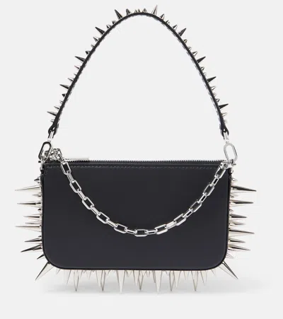 CHRISTIAN LOUBOUTIN LOUBILA MINI SPIKED LEATHER SHOULDER BAG