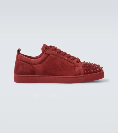 CHRISTIAN LOUBOUTIN LOUIS JUNIOR SPIKES SUEDE SNEAKERS