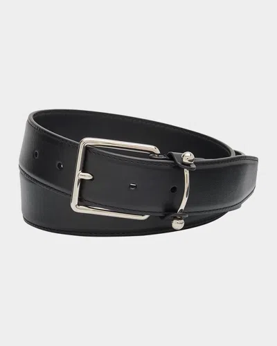CHRISTIAN LOUBOUTIN MEN'S CHAMBELISS LEATHER BELT
