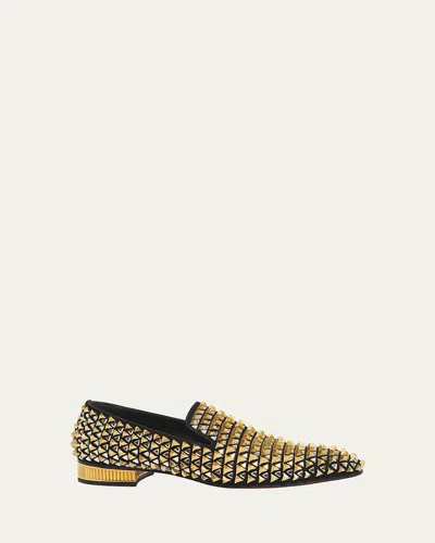 CHRISTIAN LOUBOUTIN MEN'S CROCONAKI LOAFERS
