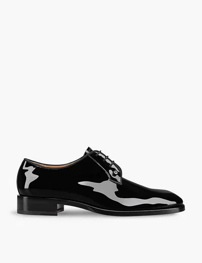 CHRISTIAN LOUBOUTIN MENS CHRISTIAN LOUBOUTIN CHAMBELISS PATENT-LEATHER DERBY SHOES