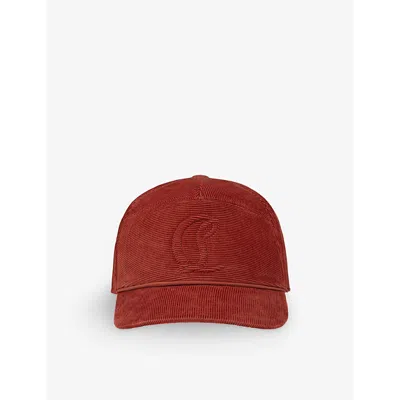 CHRISTIAN LOUBOUTIN MENS CHRISTIAN LOUBOUTIN ENKY MOONCREST VEAU VELOUR CORDUROY CAP