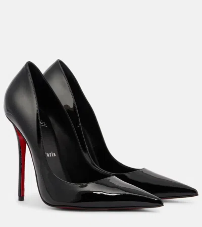 CHRISTIAN LOUBOUTIN MISS Z 120 PATENT LEATHER PUMPS