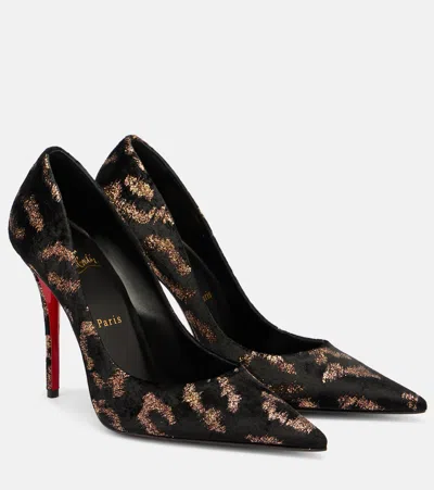CHRISTIAN LOUBOUTIN MISS Z LEOPARD-PRINT VELVET PUMPS