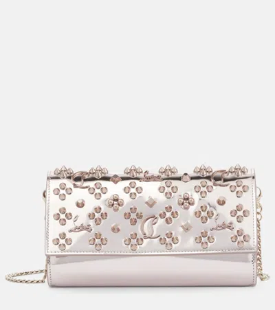 CHRISTIAN LOUBOUTIN PALOMA EMBELLISHED LEATHER CLUTCH