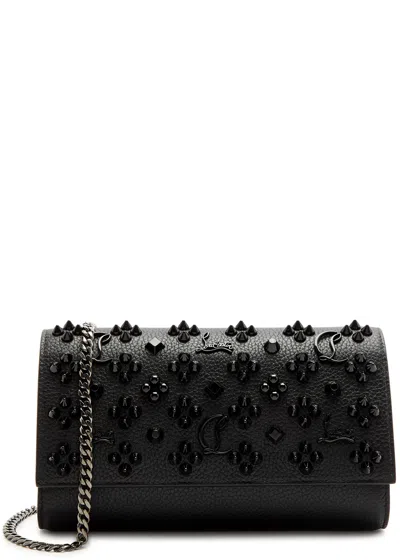 CHRISTIAN LOUBOUTIN CHRISTIAN LOUBOUTIN PALOMA EMBELLISHED LEATHER WALLET-ON-CHAIN