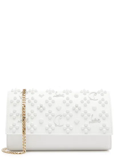 CHRISTIAN LOUBOUTIN CHRISTIAN LOUBOUTIN PALOMA EMBELLISHED LEATHER WALLET-ON-CHAIN