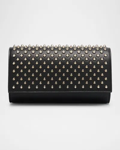 CHRISTIAN LOUBOUTIN PALOMA SPIKE STUDS LEATHER WALLET ON CHAIN