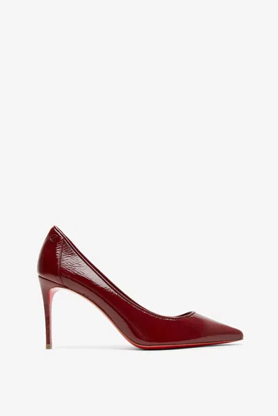 CHRISTIAN LOUBOUTIN SPORTY KATE 85 RED SOFT PATENT PUMPS