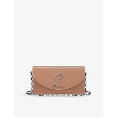 CHRISTIAN LOUBOUTIN WOMENS BLUSH LOUBI54 PATENT-LEATHER CROSS-BODY BAG