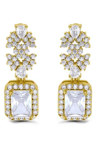 CHRISTIAN SIRIANO CHRISTIAN SIRIANO EMERALD CUT CUBIC ZIRCONIA DROP EARRINGS