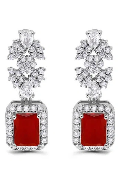 CHRISTIAN SIRIANO CHRISTIAN SIRIANO EMERALD CUT CUBIC ZIRCONIA DROP EARRINGS